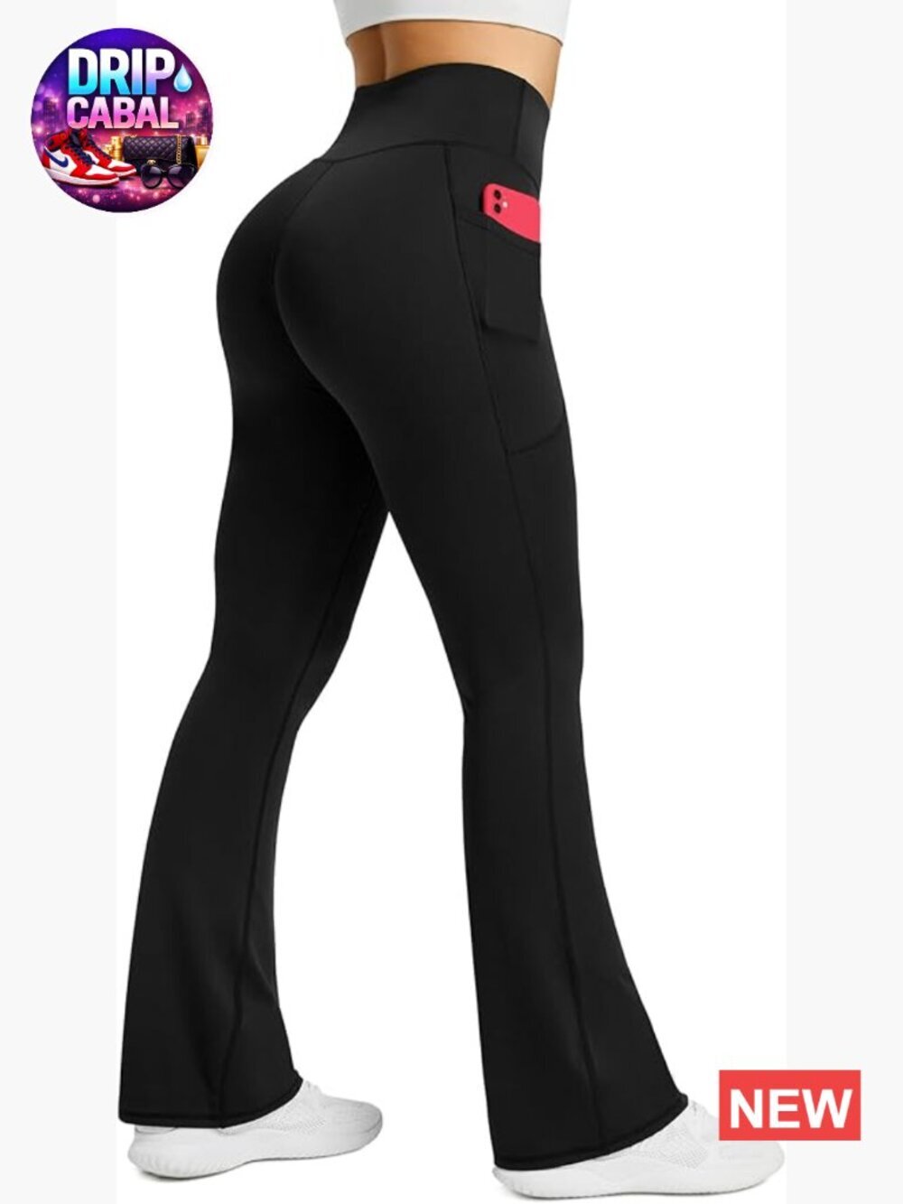 High Waisted Flared Yoga Pants with Pockets, Buttery Soft 4-Way Stretch